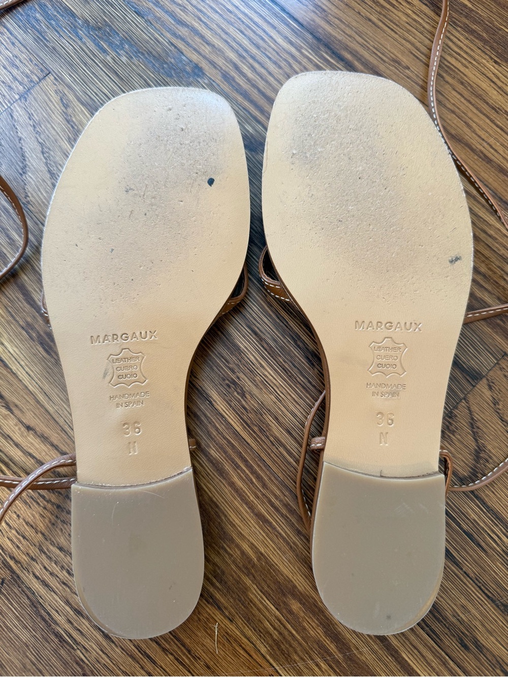 Margaux The WRAP SANDAL in Saddle Nappa - Picture 5 of 7